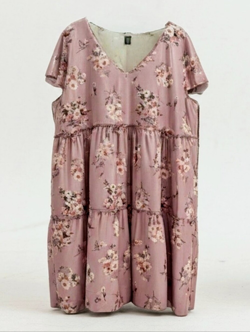 SUMMER SALE! New - Lavender Floral Boho Tunic Dress